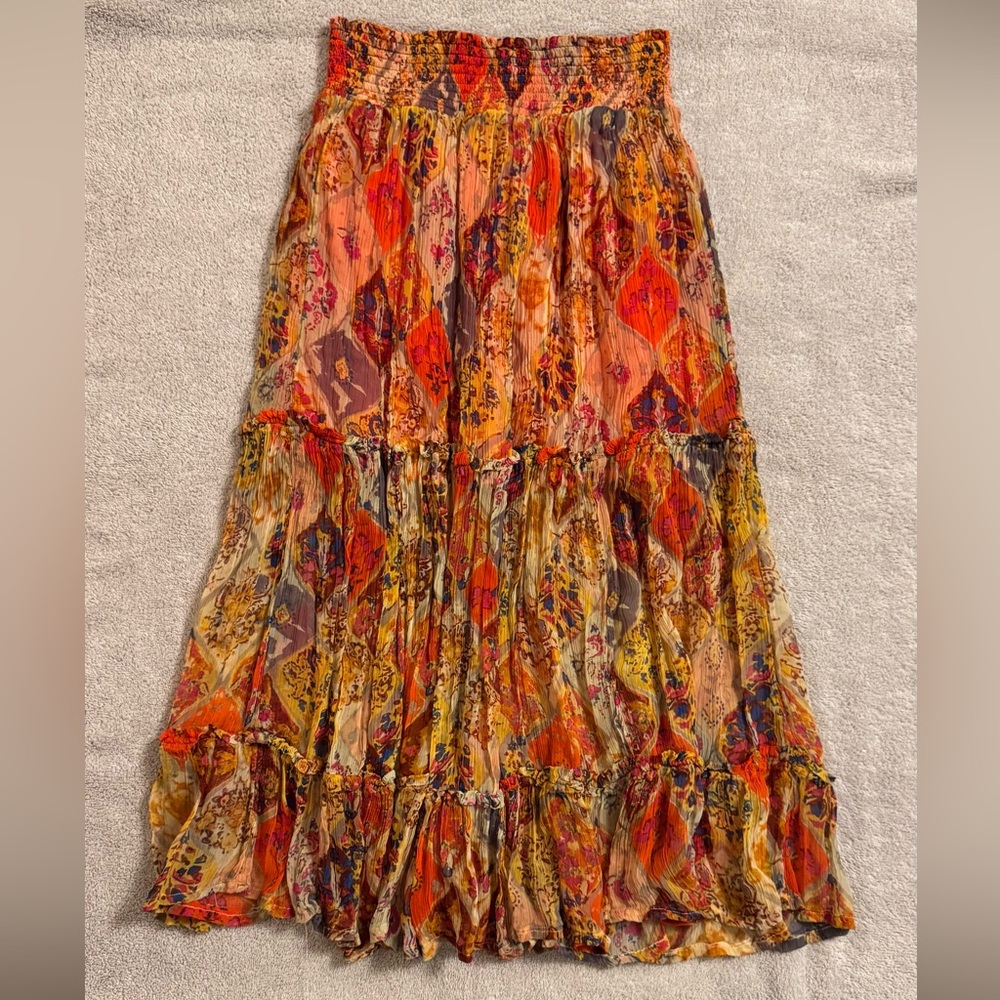 Free People - 'The Great Escape' - Printed Maxi Skirt - XS - Picture 4 of 9